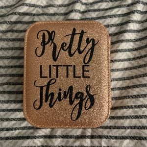 Rose pink jewelry travel case